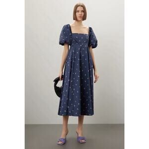 Hill House Home Blue Matilda Dress Size M Pre-owned